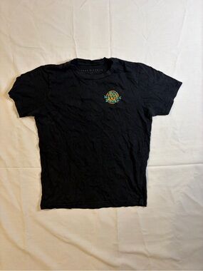 Black Short Sleeve Graphic Crewneck Tee